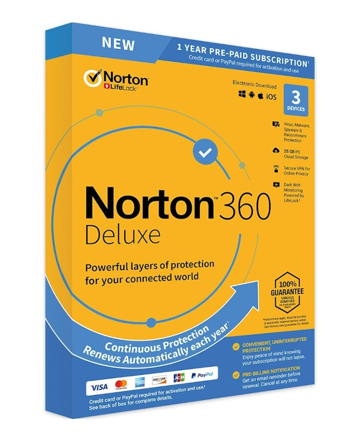 NORTON 360 Platinum, 100 GB, 1 Ano, 1 Pessoa, 20 Dispositivos