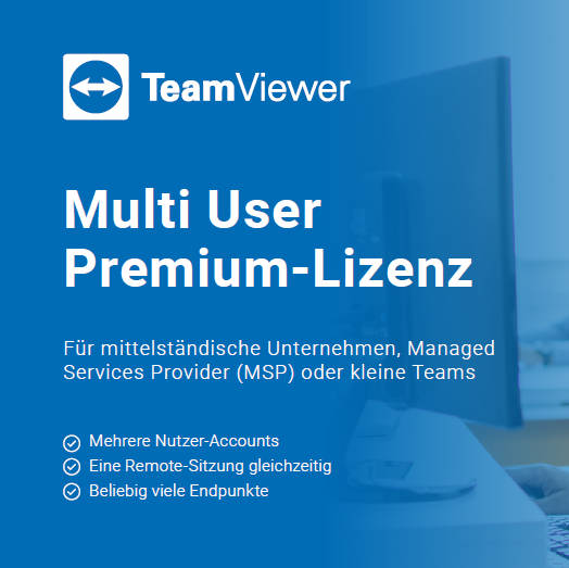 Teamviewer Premium bestellen - Lizenz 1 Jahr Laufzeit